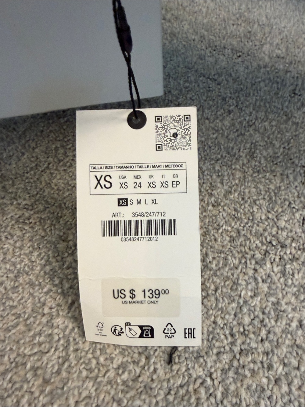 Zara Cream Sherpa Jacket with Black Accents - Picture 2 of 2